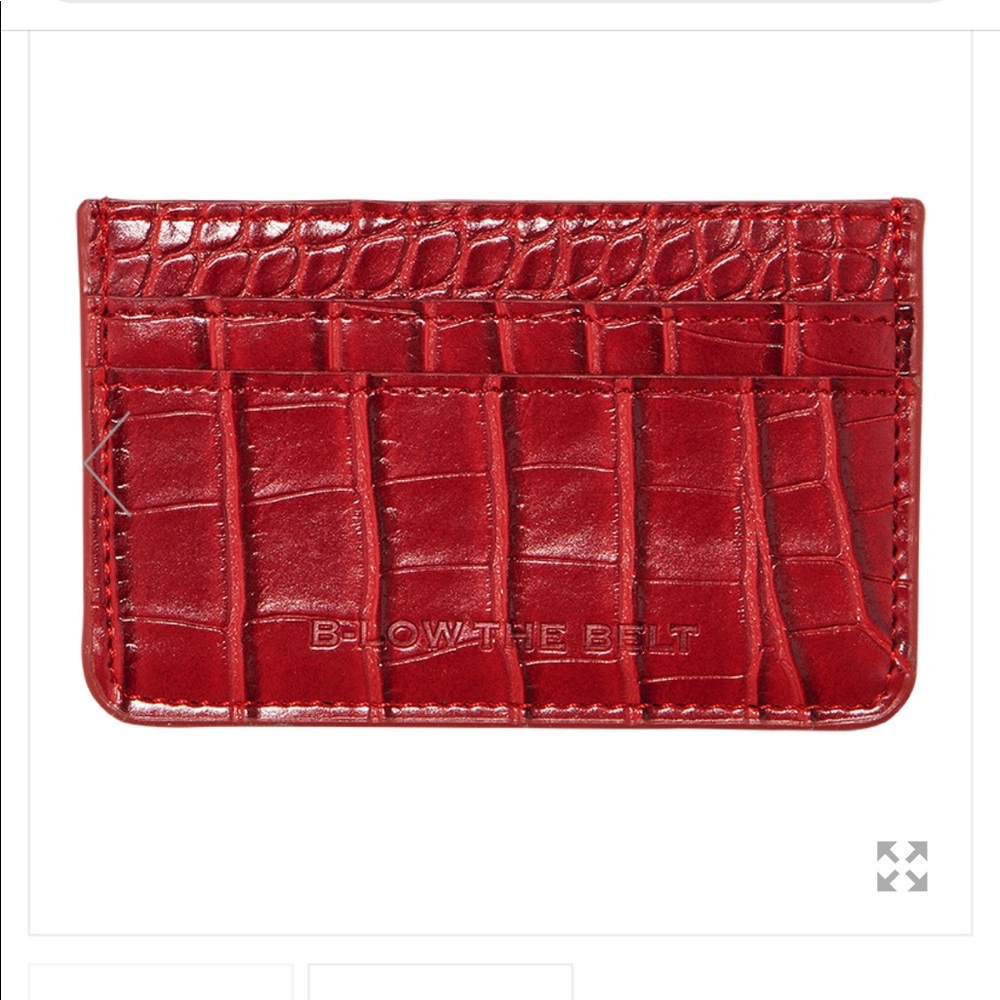 B-low the belt croc card case